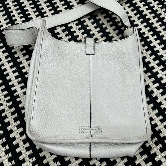 Rebecca Minkoff Unlined Whipstitch Pebble Leather Crossbody Bag. - Picture 3 of 11